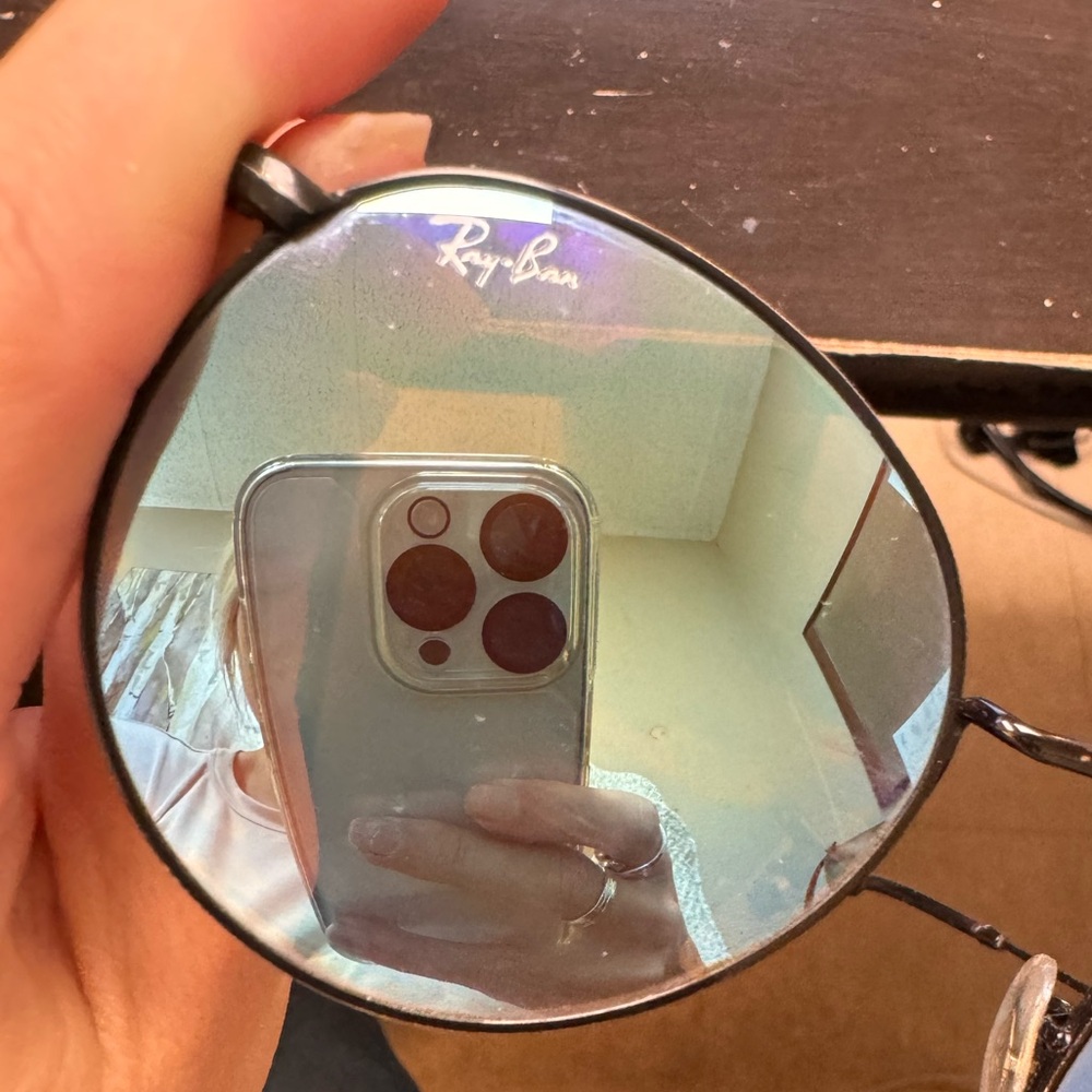 RayBans Round Flash Lens - Picture 3 of 6